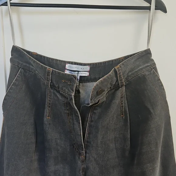 Sandra Weil Charcoal Denim Pants - Picture 3 of 5